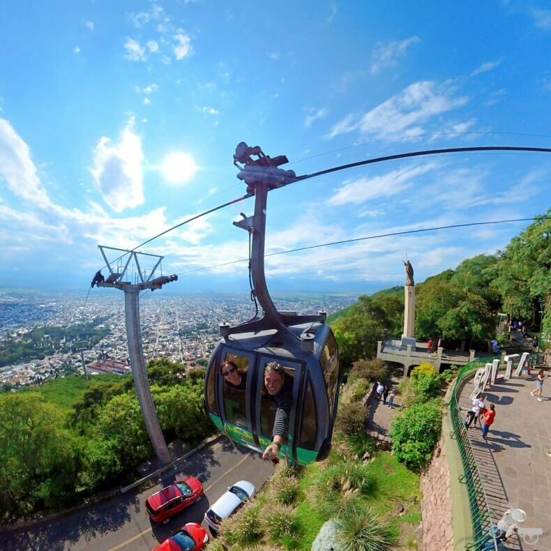 vistas desde el teleférico de Salta