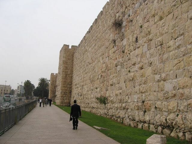 muro de la vieja Jerusalen puerta de Jaffa