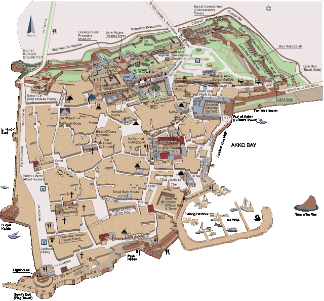 plano de Acre - excursión a Cesarea Haifa Acre 