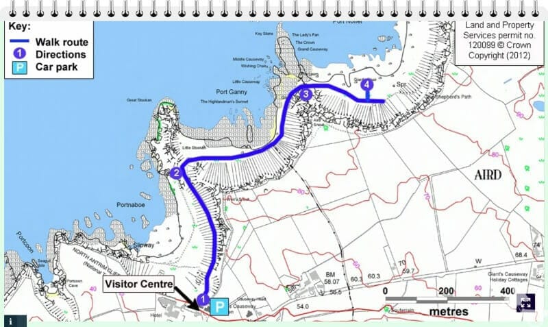 Ruta azul de la Calzada del Gigante