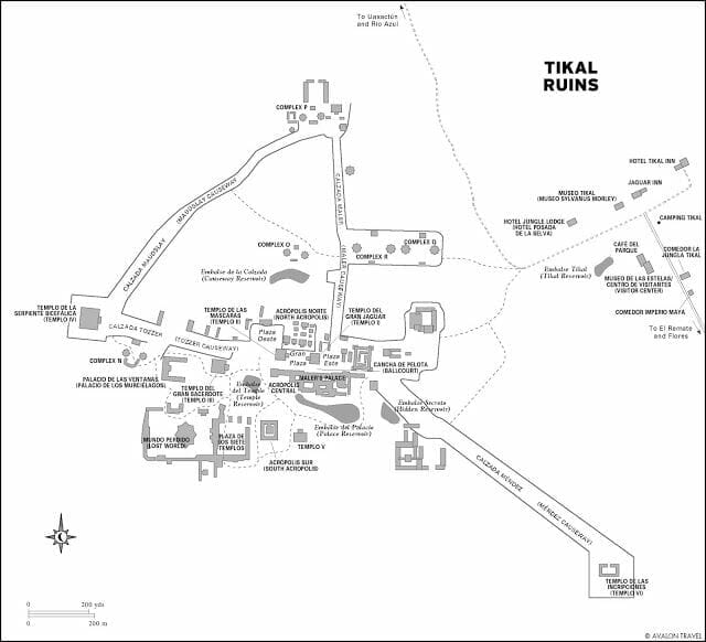mapa Guatemala en a la Ruta Maya