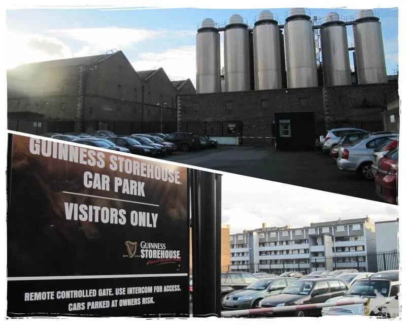 parking para visitar la Guinness Storehouse