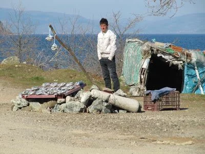 Lago Ohrid, venta ambulante