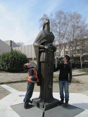 cielo de Skopje, Macedonia