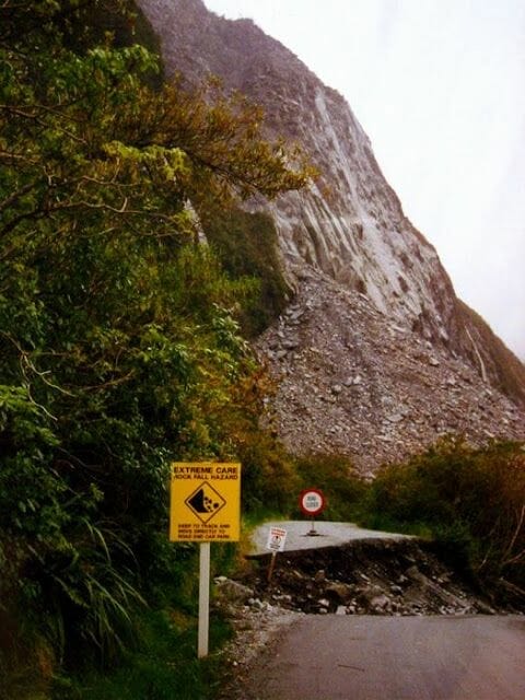 derrumbe a Nueva Zelanda