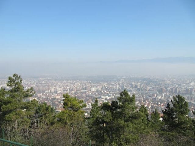 vistas desde la Cruz de Skopje