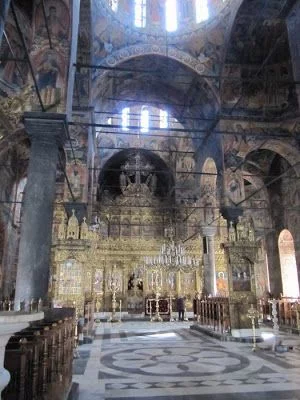 interior de la iglesia de la Natividad monasterio Rila, monasterios ortodoxos, iglesias búlgaras