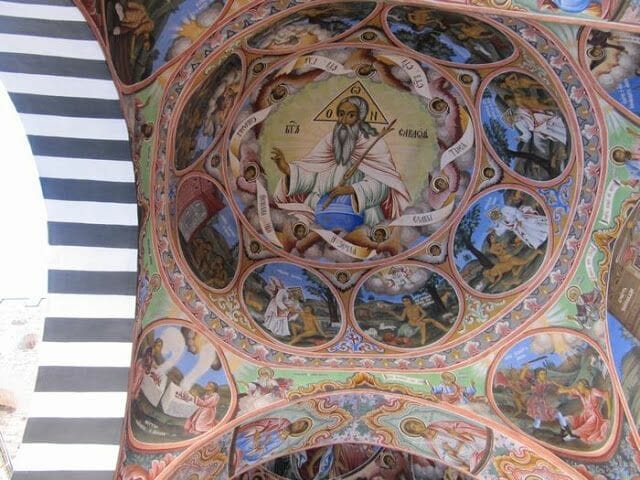 techos pintados monasterio Rila 