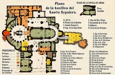mapa santo sepulcro