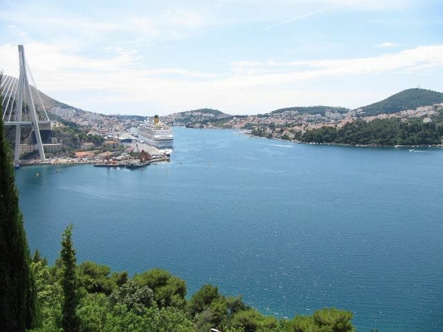 Dubrovnik desde el norte, Puente Franjo Tudjman Dubrovnik desde el norte, Dubrovnik desde la altura, Costa Cruceros en Dubrovnik, puerto de Dubrovnik, Puente Franjo Tudjman