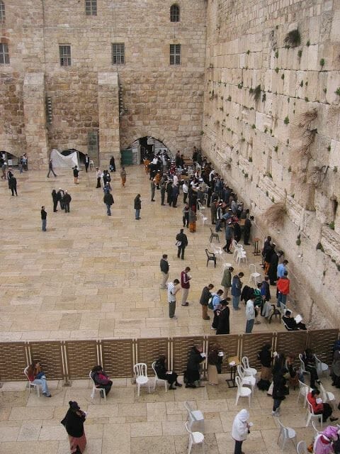 muro de Lamentaciones jerusalen desde la pasarela