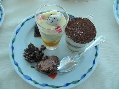 postres del restaurante del Burj al Arab