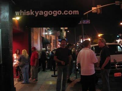 entrada del whisky a gogo en Los Angeles