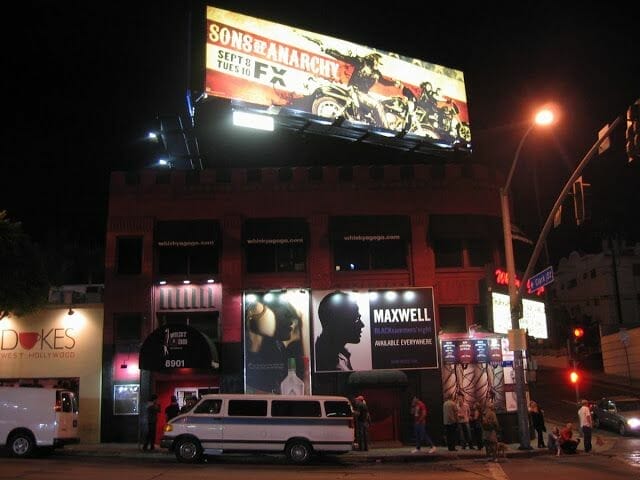 fachada de whisky a gogo, bares Los Angeles, conciertos en LA