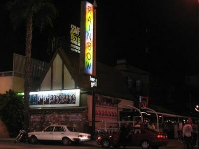 fachada del Rainbow bar sunset boulevard