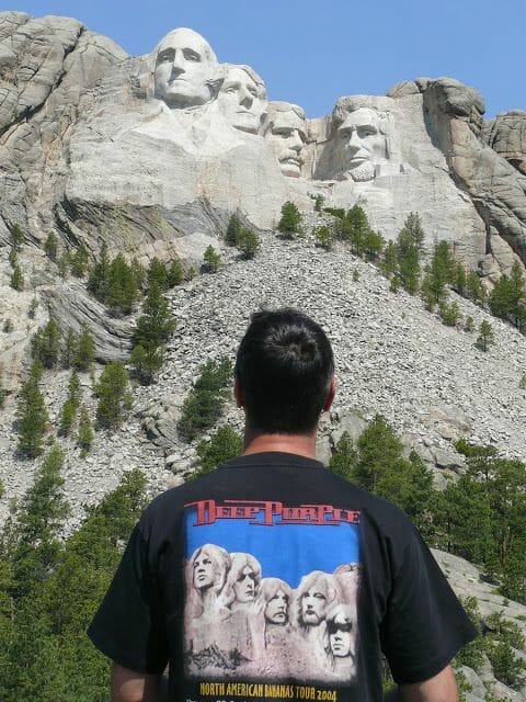 Deep purple in rock mount Rushmore Deep purple in rock