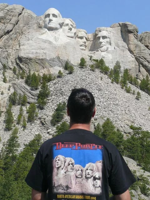 Deep purple in rock mount Rushmore Deep purple in rock