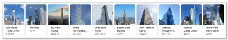 ranking edificio mas alto estados unidos rascacielos