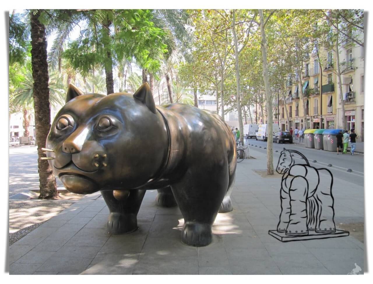 Las esculturas de Fernando Botero en Barcelona: El Caballo del Aeropuerto y El Gato del Raval