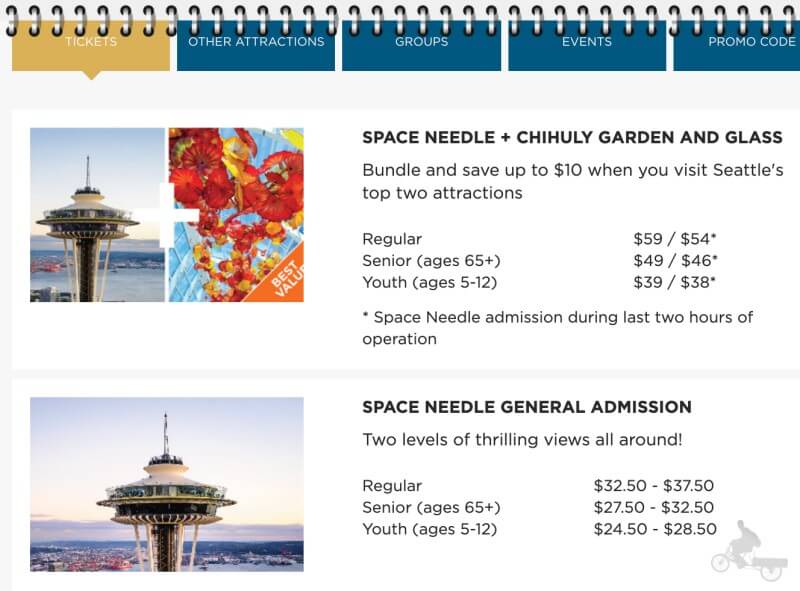 precios space needle seattle