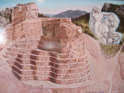 escultura caballo loco