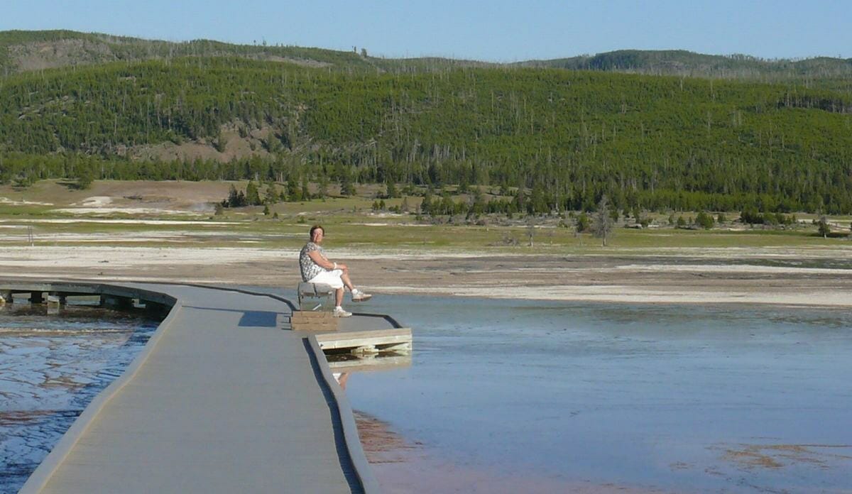 Personas mayores en Yellowstone