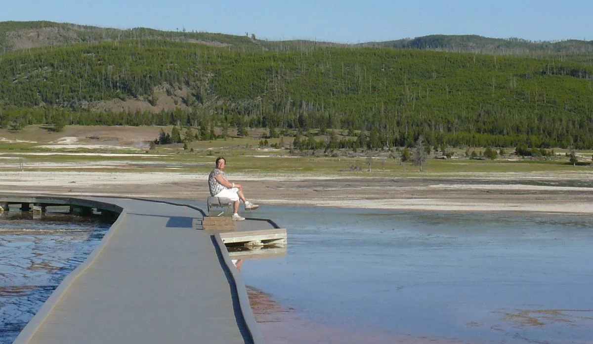 Personas mayores en Yellowstone