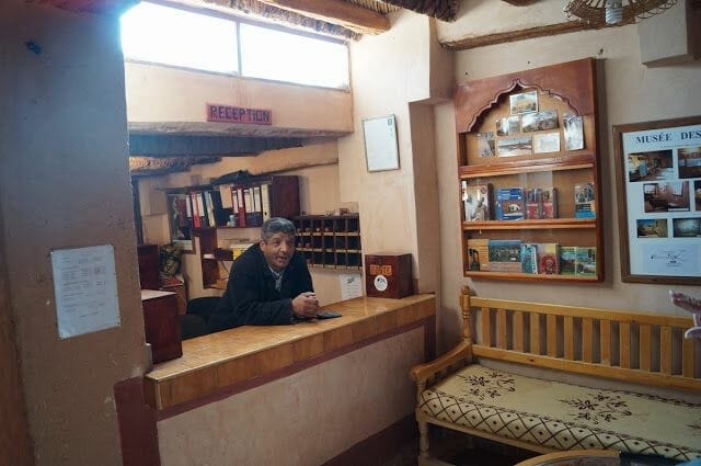 recepcion hotel kasbah de Tomboctou en Tinghir