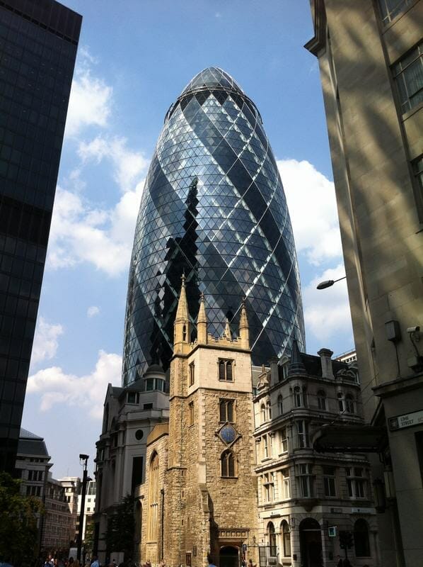 edificio Gherkin, pepinillo, la torre Swiss Re