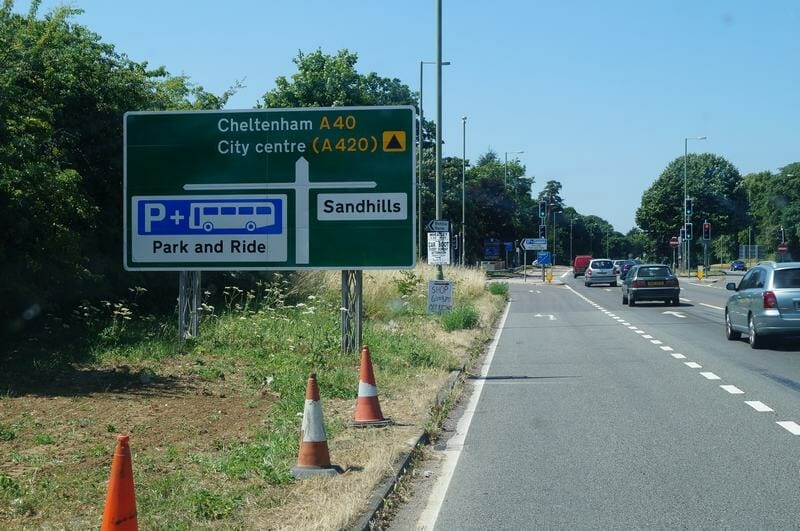 Park and ride de Inglaterra. Park&ride Oxford, aparcar en Oxford, Water eaton