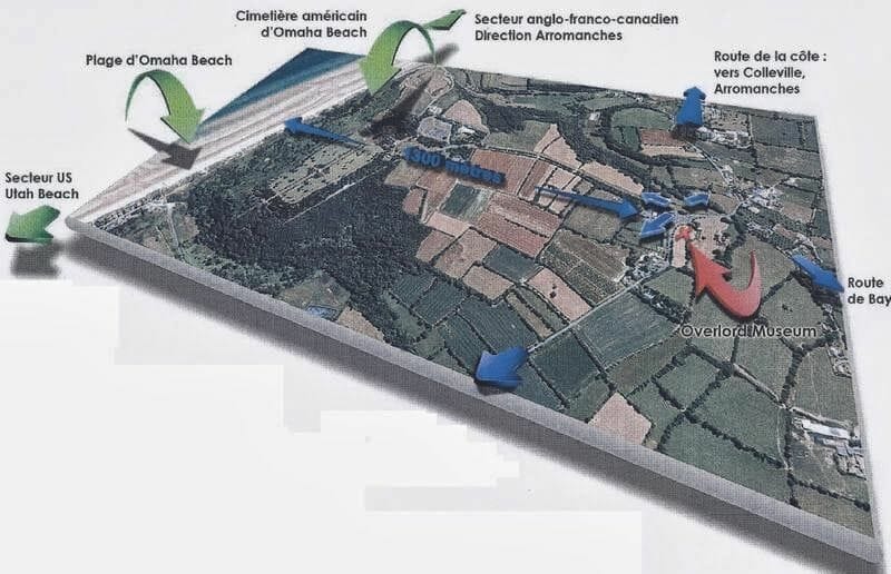 museo Overlord, playa de Omaha, plano situacion