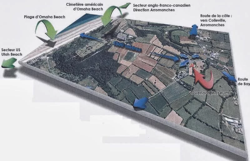 museo Overlord, playa de Omaha, plano situacion