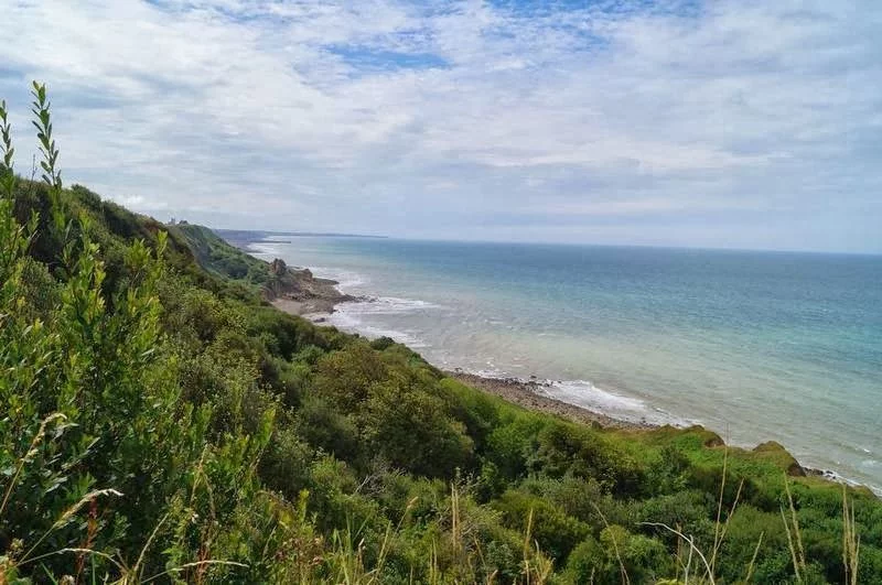 vistas mar desde BATERÍA de LONGUES-SUR-MER