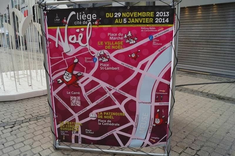 mapa mercados navidad lieja
