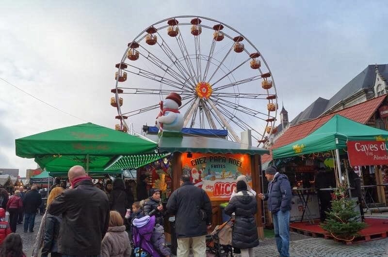 Mercado navidad de Lieja, noria
