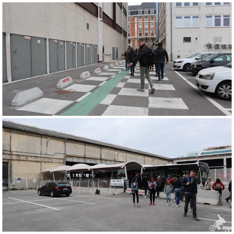 lugar donde llega el bus 35 T del puerto de Marsella