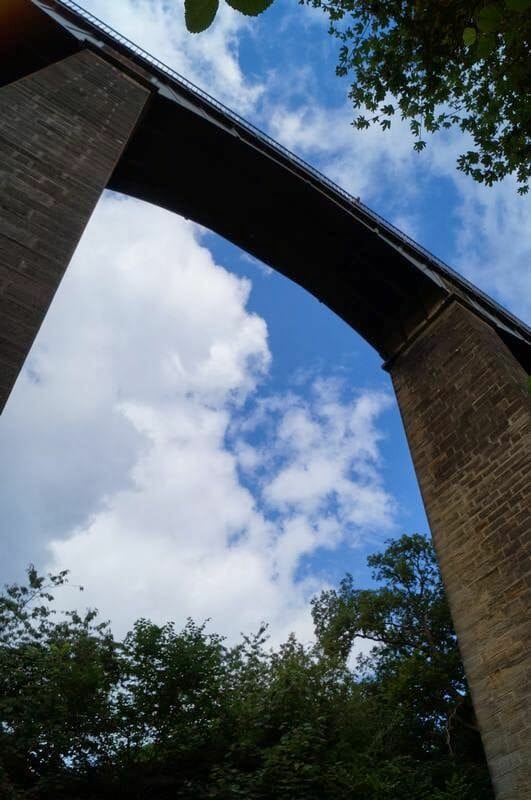 debajo del acueducto de Pontcysyllte