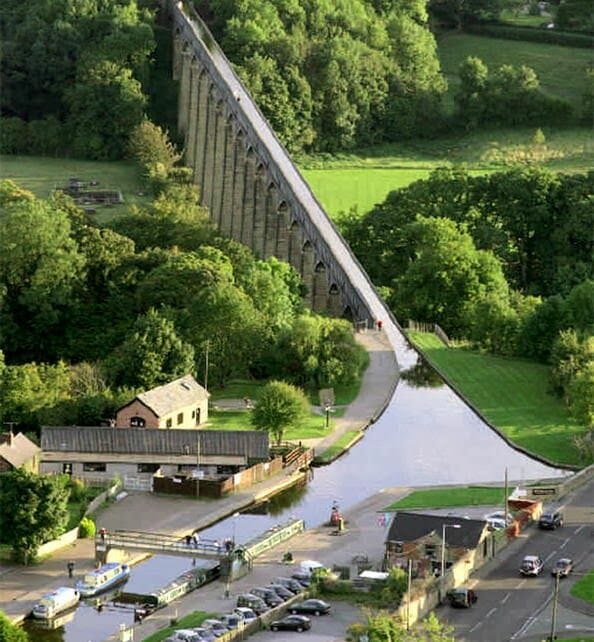 acueducto de Pontcysyllte desde drone