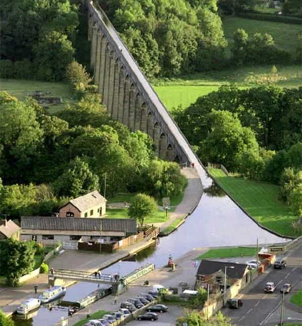 acueducto de Pontcysyllte desde drone