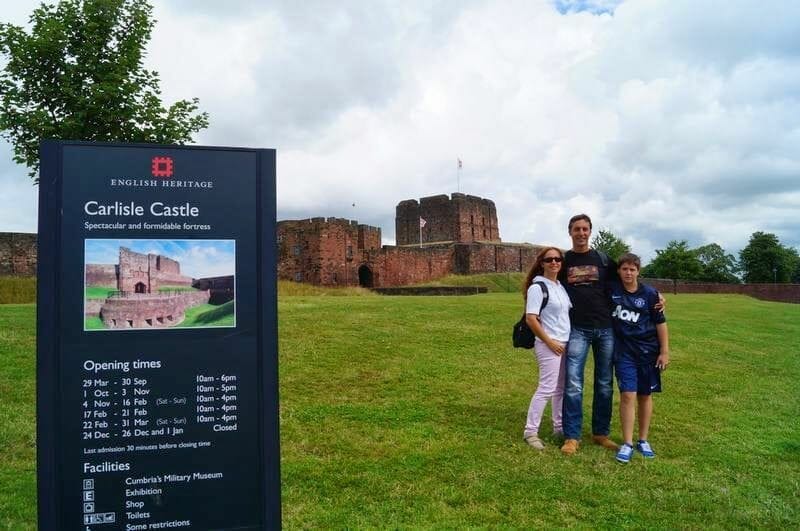 El castillo de Carlisle, inicio del Muro de Adriano