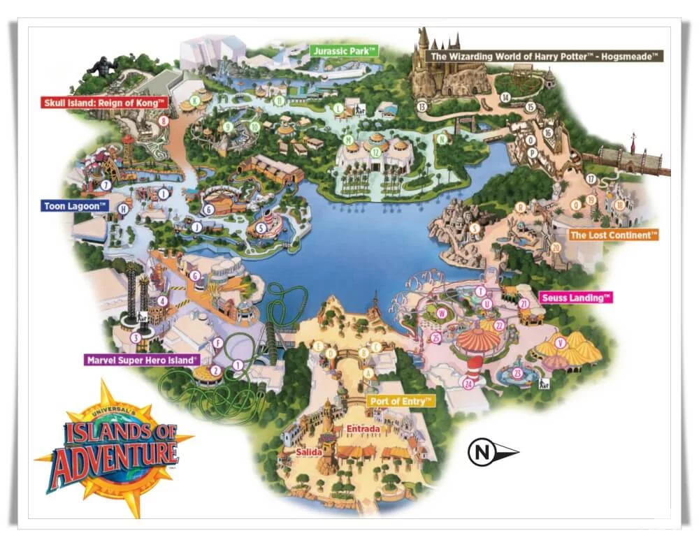 mapa universal island of adventure