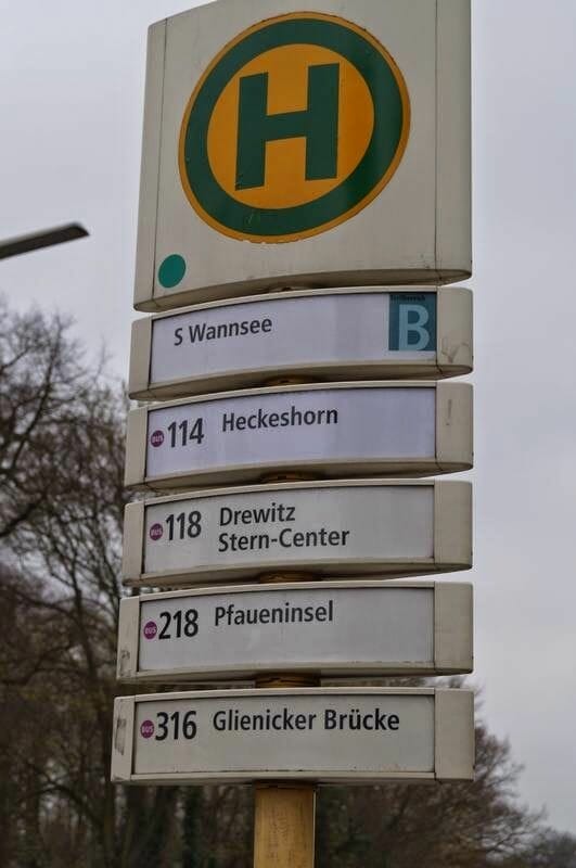 Parada bus 114 Wannsee