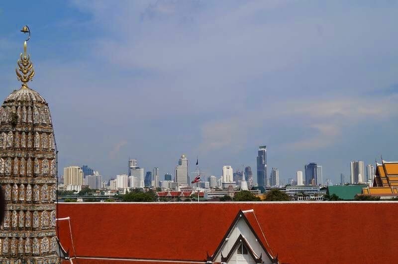 vistas desde el templo de Wat Arun