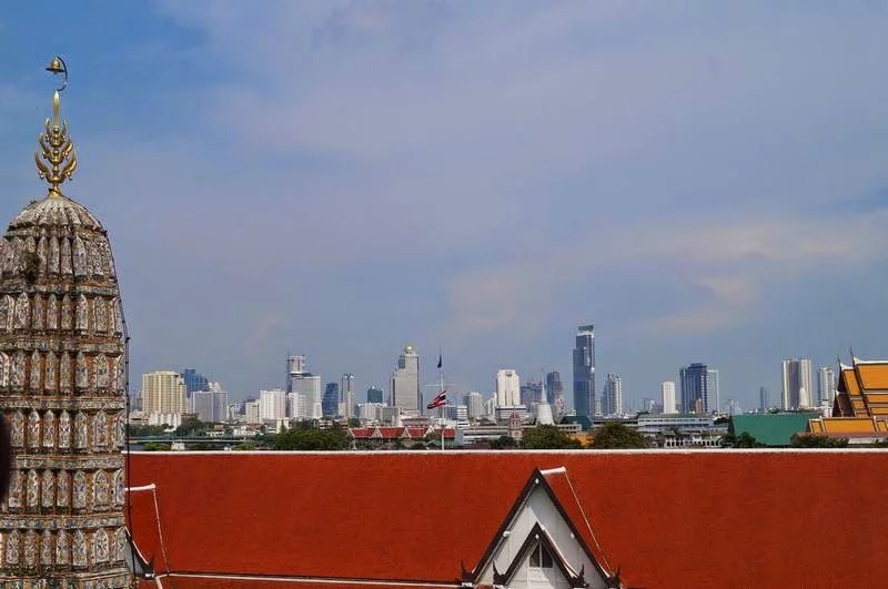 vistas desde el templo de Wat Arun