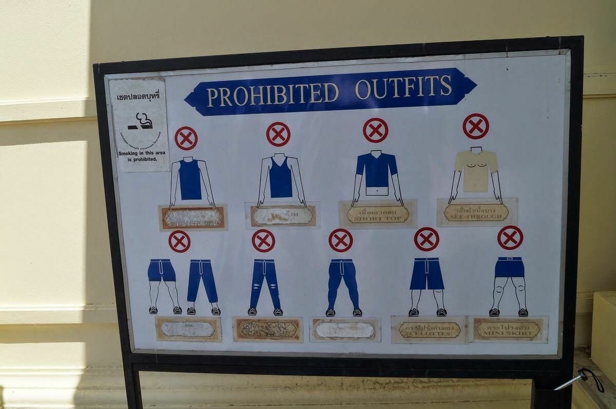 que ropa llevar para entrar Gran Palacio de Bangkok