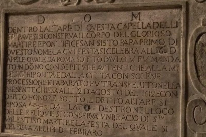sepulcro del Papa Sixto I en Savona