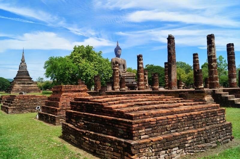 templo de Wat Mahathat, templos de Sukhothai, templos de Tailandia