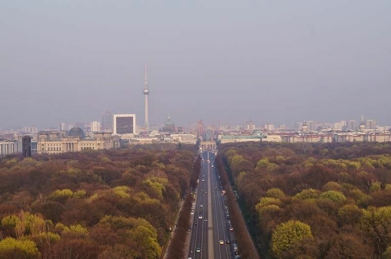 vista desde la columna de la Victoria de Berlín
