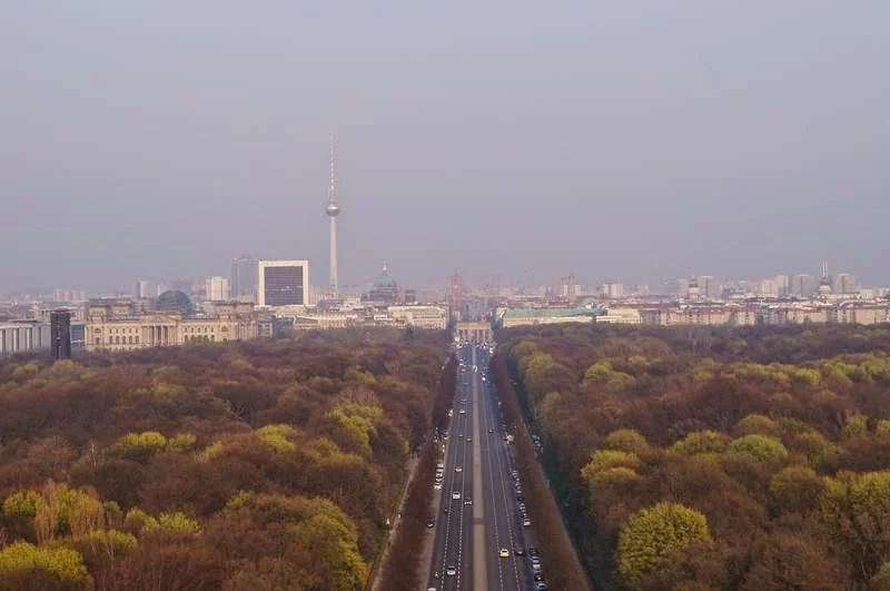 vista desde la columna de la Victoria de Berlín