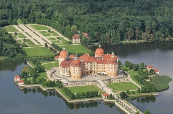 Castillo de Moritzburg desde el aire